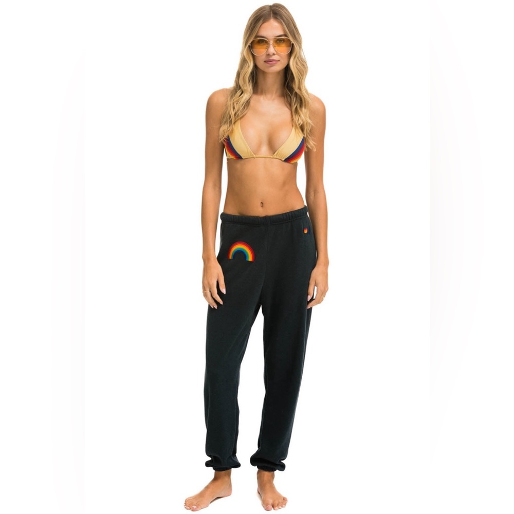 Aviator Nation Rainbow Embroidery Sweatpants
